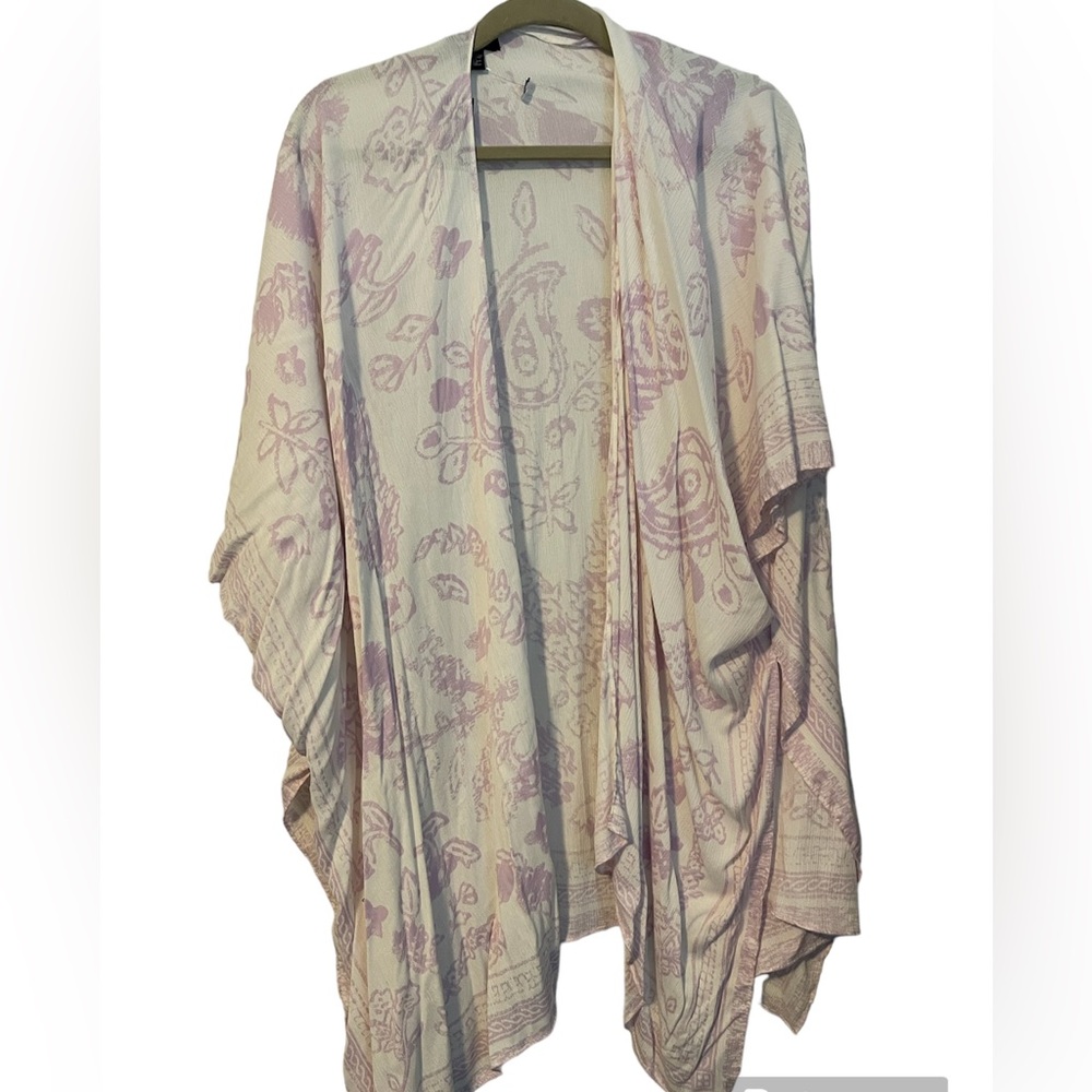 Pink And White Swimsuit Cover-Up